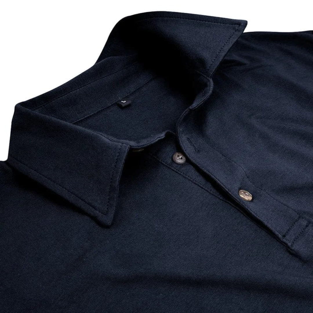 Andrei | Casual Langærmet Poloshirt med Krave