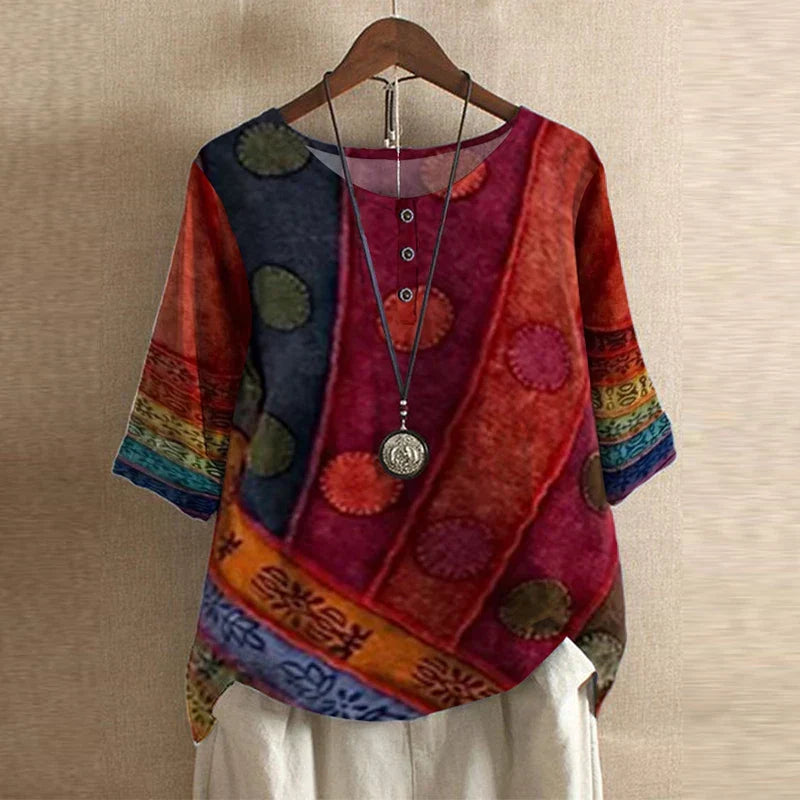 Raina | Casual Retro-Inspireret Bluse