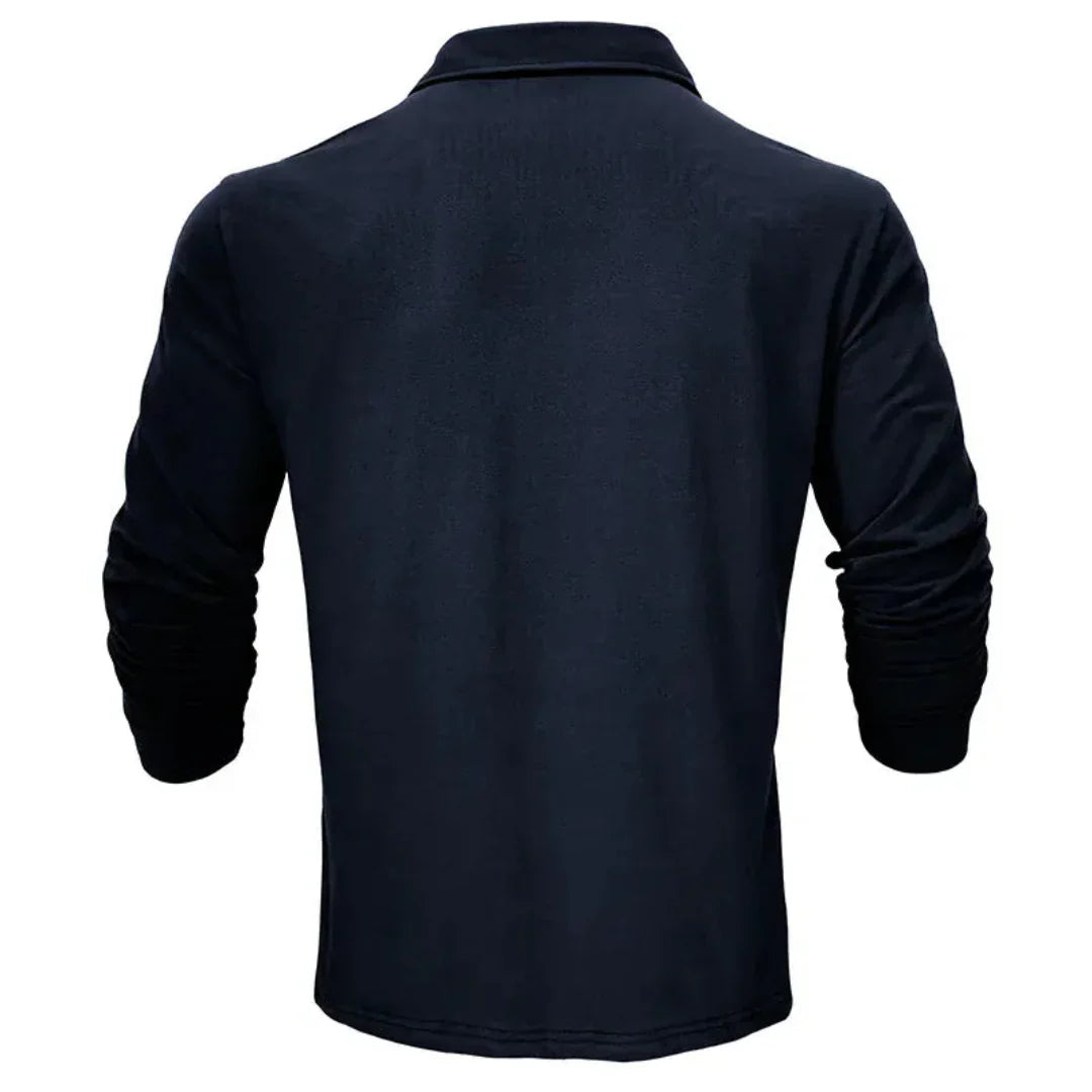 Andrei | Casual Langærmet Poloshirt med Krave