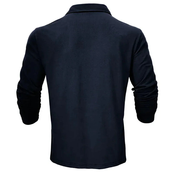 Andrei | Casual Langærmet Poloshirt med Krave