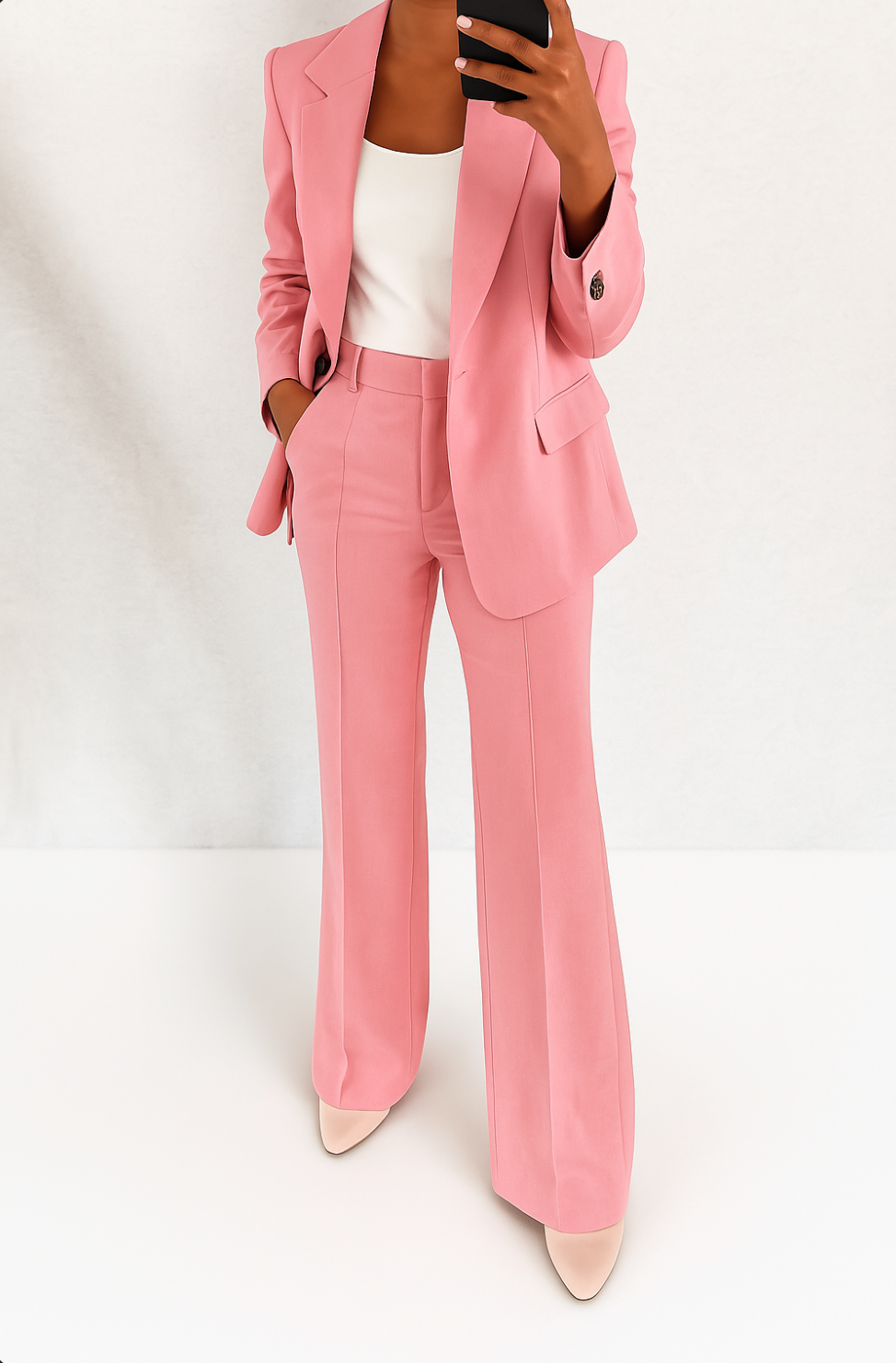 Ava | Chic To-delt Blazer &amp; Bukse Sæt