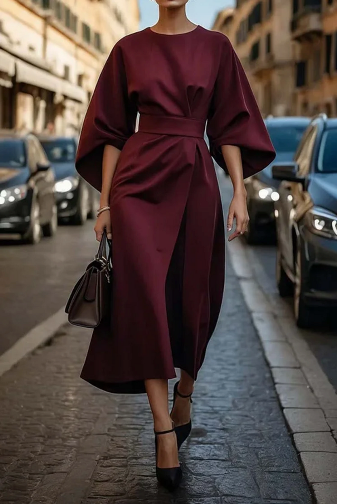 Rachel | Elegant Lanternærmer Kjole