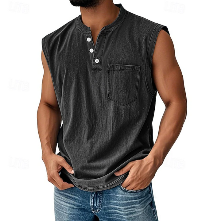 Gerald | Casual ærmeløs vintage stil skjorte