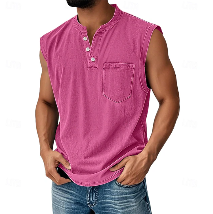 Gerald | Casual ærmeløs vintage stil skjorte
