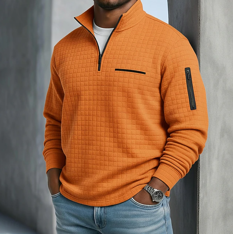 Beckham | Casual Langærmet Vaffel Skjorte