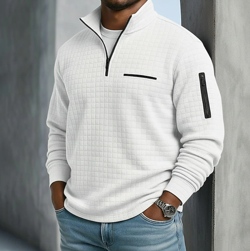 Beckham | Casual Langærmet Vaffel Skjorte
