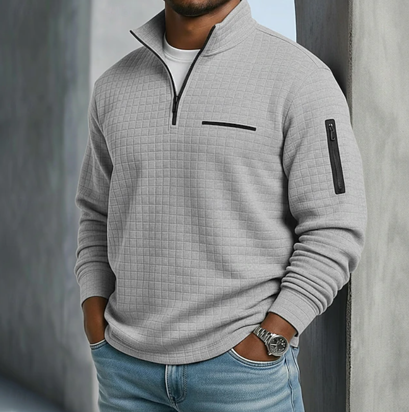Beckham | Casual Langærmet Vaffel Skjorte
