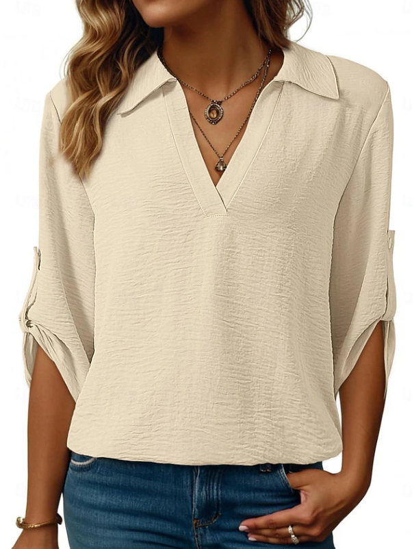 Sandra | Afslappet V-Hals Bluse