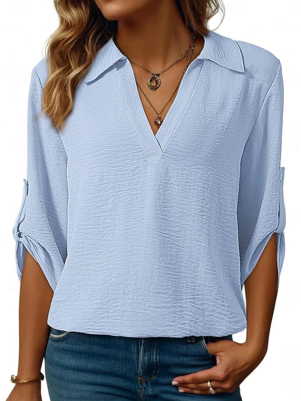 Sandra | Afslappet V-Hals Bluse