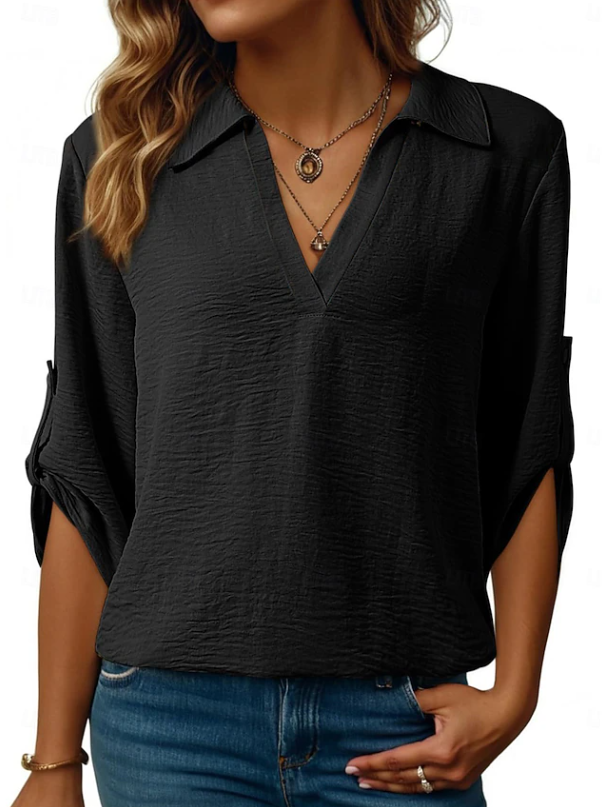 Sandra | Afslappet V-Hals Bluse