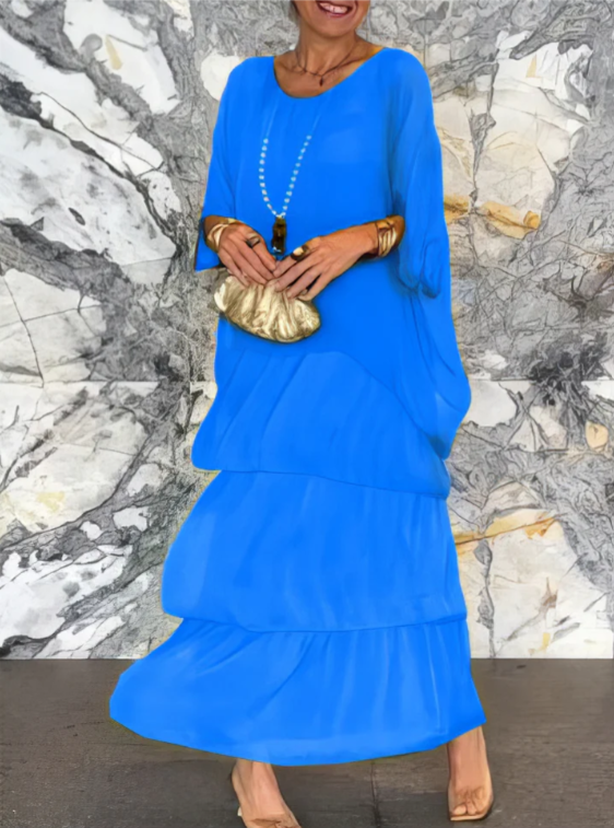 Caroline | Elegant Flydende Maxi Kjole