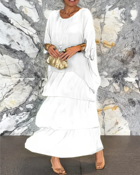 Caroline | Elegant Flydende Maxi Kjole