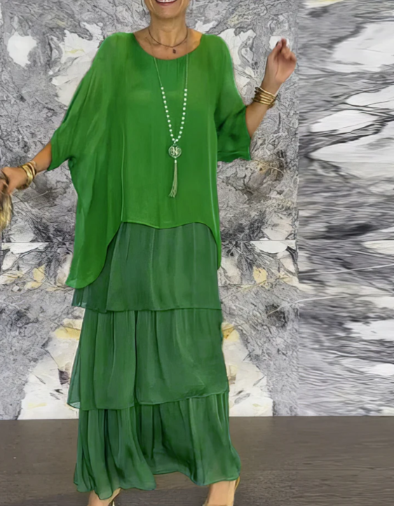 Caroline | Elegant Flydende Maxi Kjole