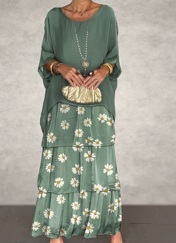 Caroline | Elegant Flydende Maxi Kjole
