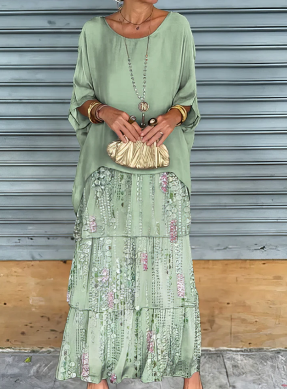 Caroline | Elegant Flydende Maxi Kjole