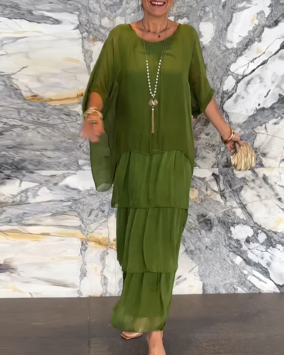 Caroline | Elegant Flydende Maxi Kjole