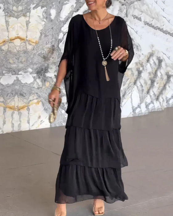 Caroline | Elegant Flydende Maxi Kjole