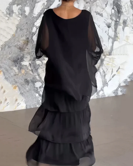 Caroline | Elegant Flydende Maxi Kjole