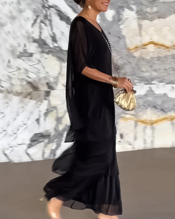 Caroline | Elegant Flydende Maxi Kjole