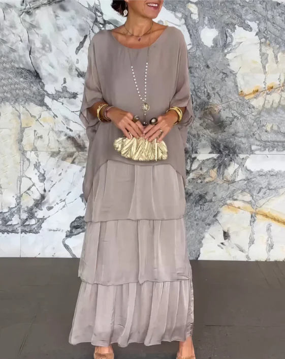 Caroline | Elegant Flydende Maxi Kjole