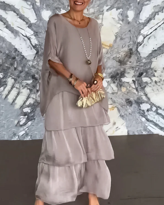 Caroline | Elegant Flydende Maxi Kjole