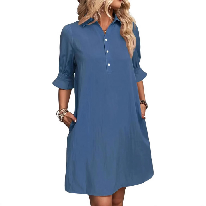 Fiona | Casual Button Down Skjortekjole