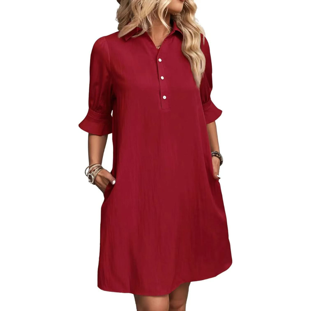 Fiona | Casual Button Down Skjortekjole
