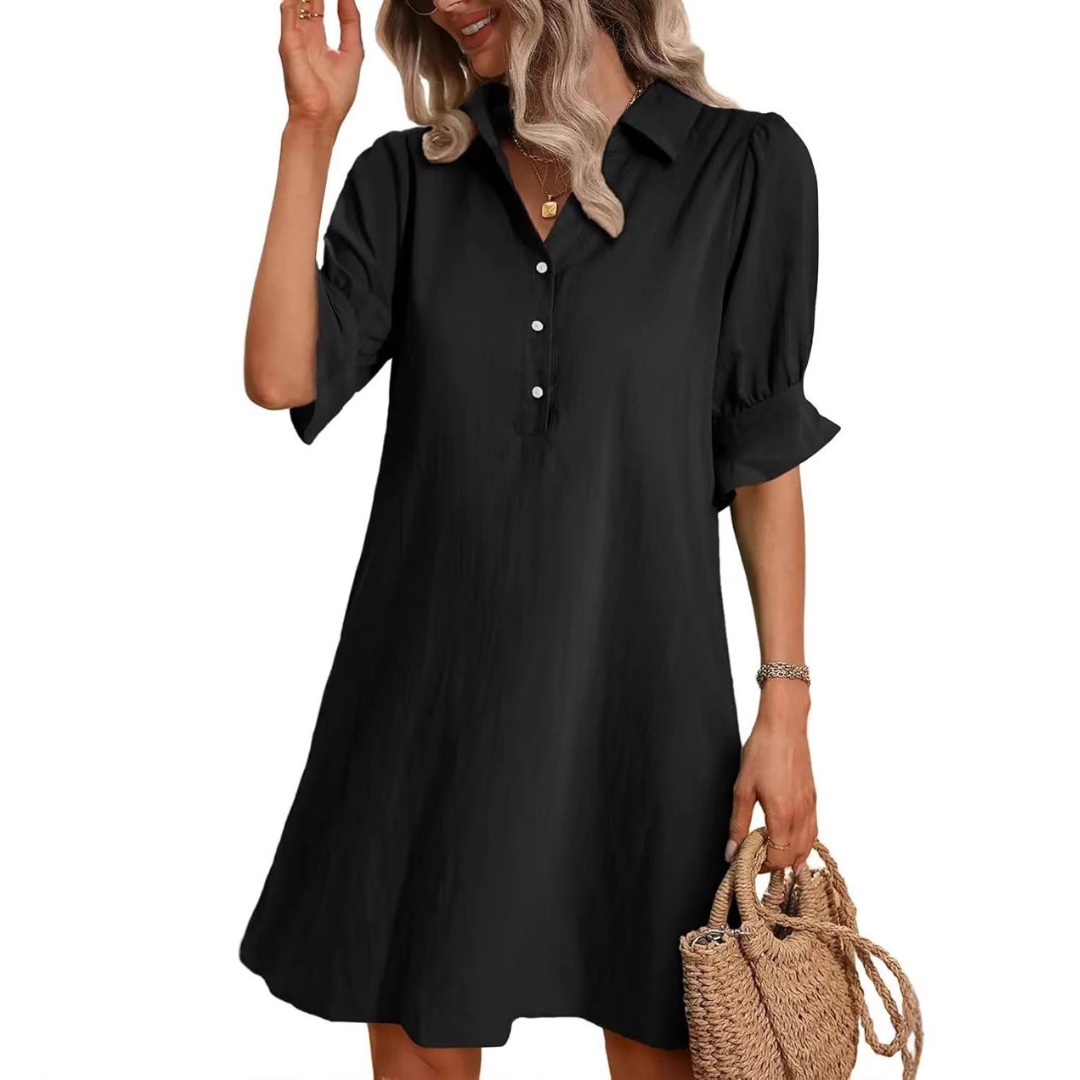 Fiona | Casual Button Down Skjortekjole