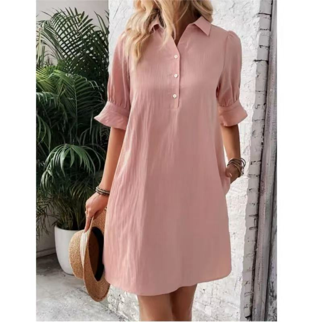 Fiona | Casual Button Down Skjortekjole