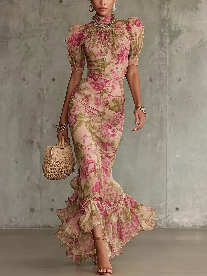 Juliet | Vintage Puffærmer Maxi Kjole