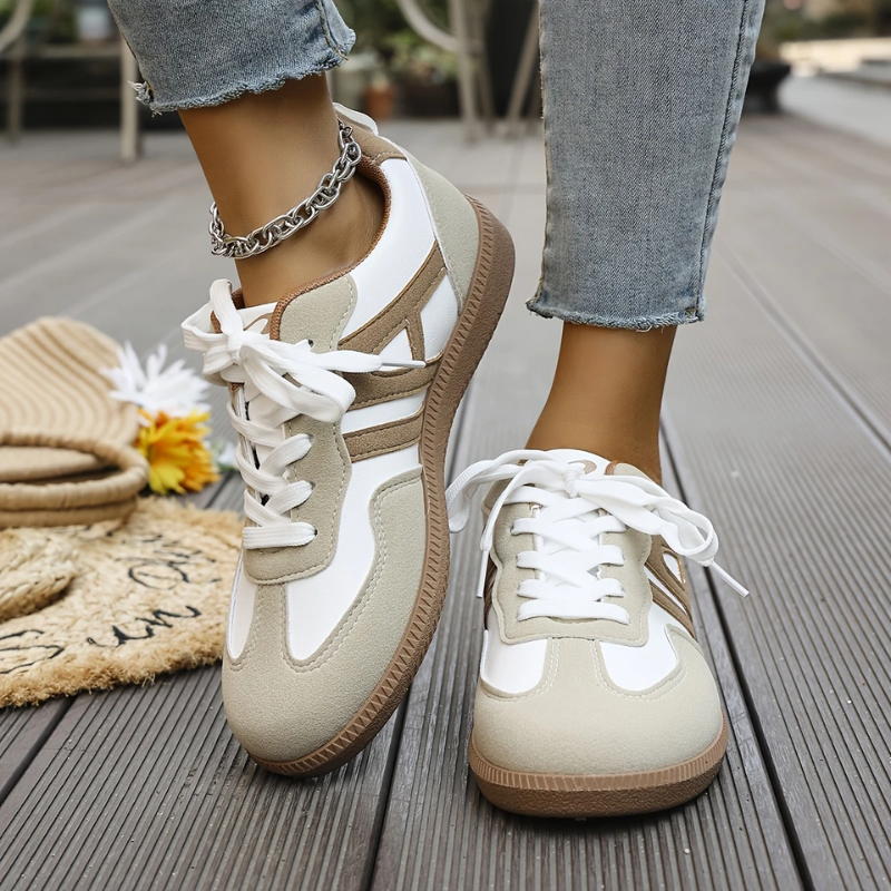 Krystal | Støttende Sneakers med Bred Tå