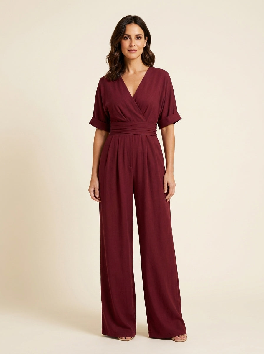 Genevieve | Elegant Bredbenet Jumpsuit