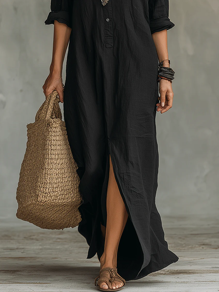 Shirley | Elegant Silhuet Flatterende Maxi Kjole