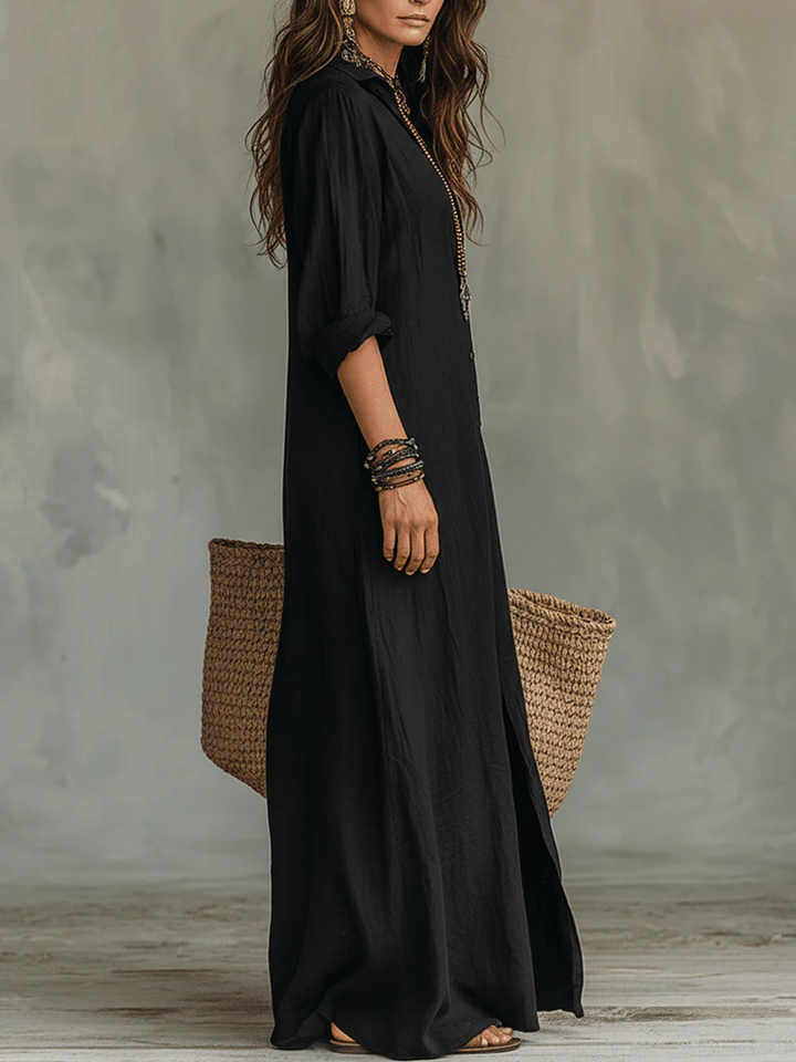 Shirley | Elegant Silhuet Flatterende Maxi Kjole