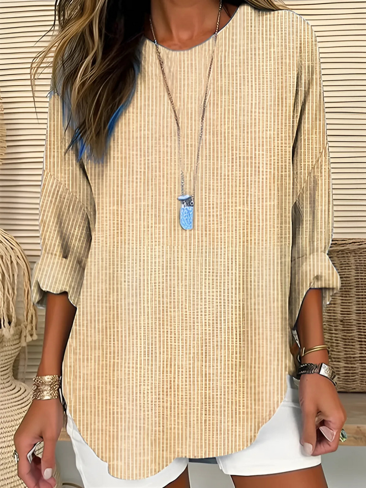 Madison | Chic Stribet Silhuet Bluse