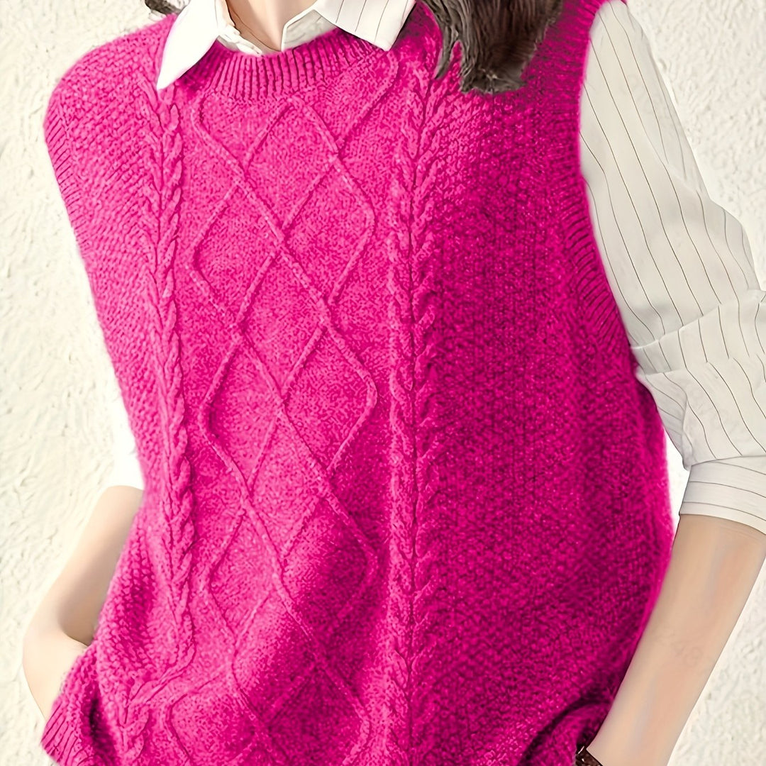 Brooke | Kabelstrikket Sweater Vest