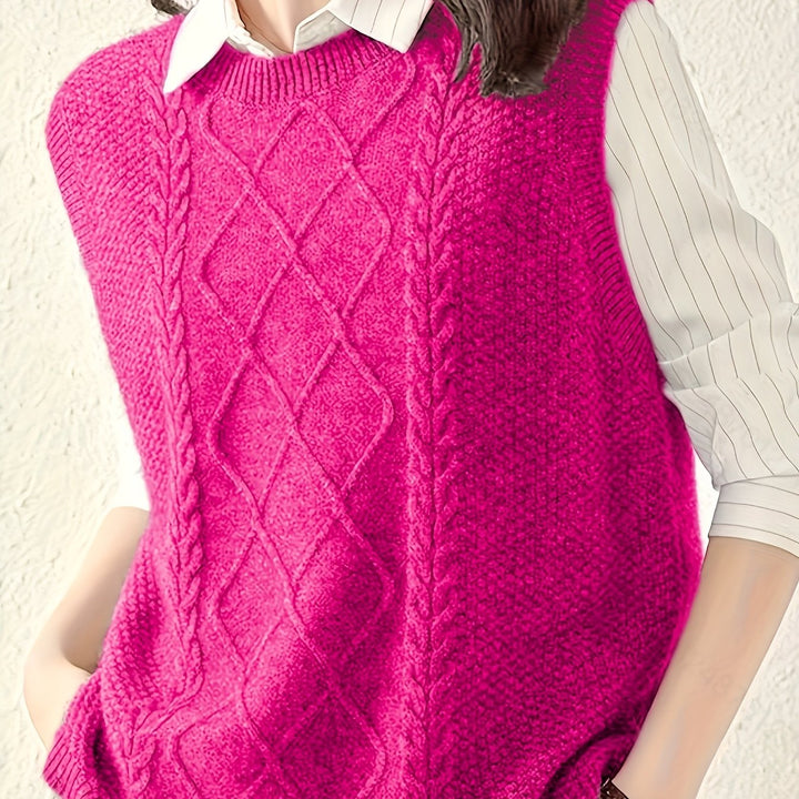 Brooke | Kabelstrikket Sweater Vest