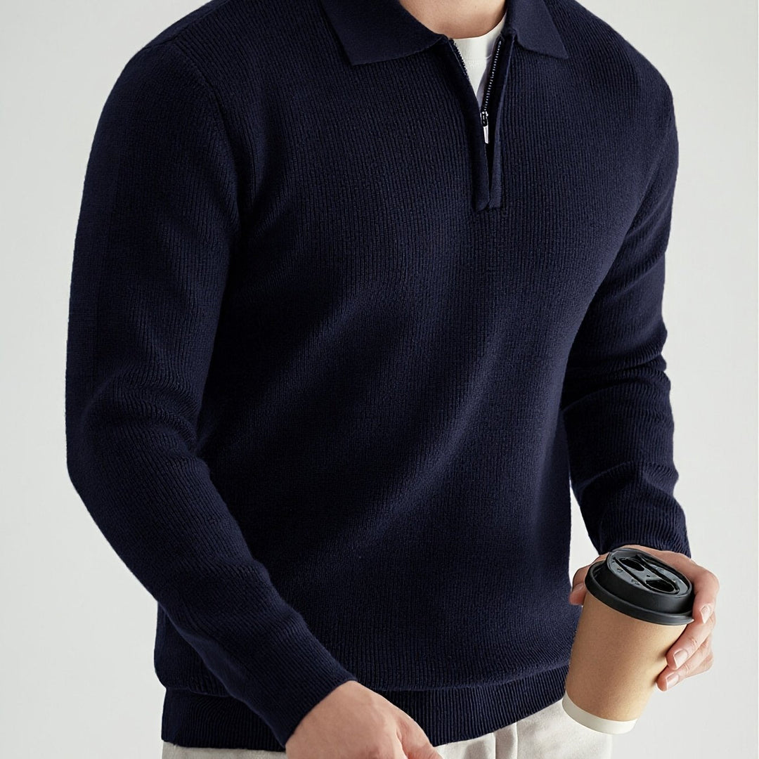 Donovan | Raffineret Quarter-Zip Polo Sweater