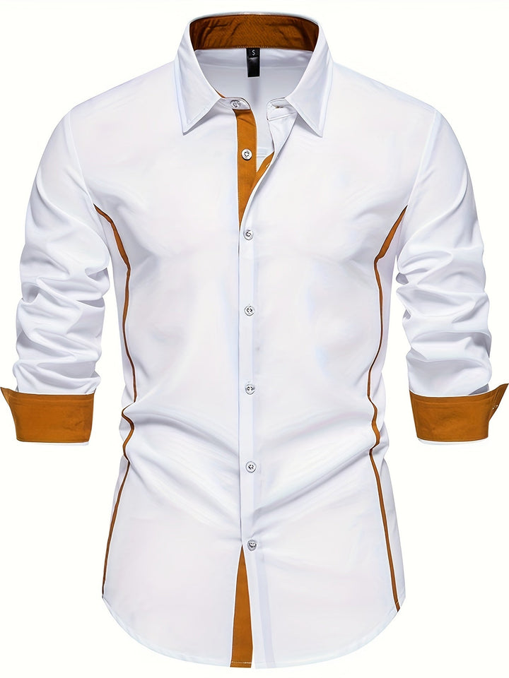 Anthony | Kontrast Trim Button-Up Skjorte