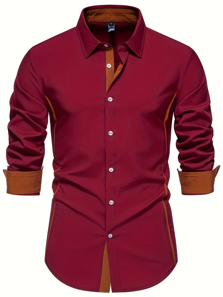 Anthony | Kontrast Trim Button-Up Skjorte