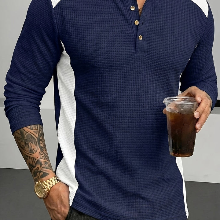 Curtis | Tekstureret Langærmet Henley