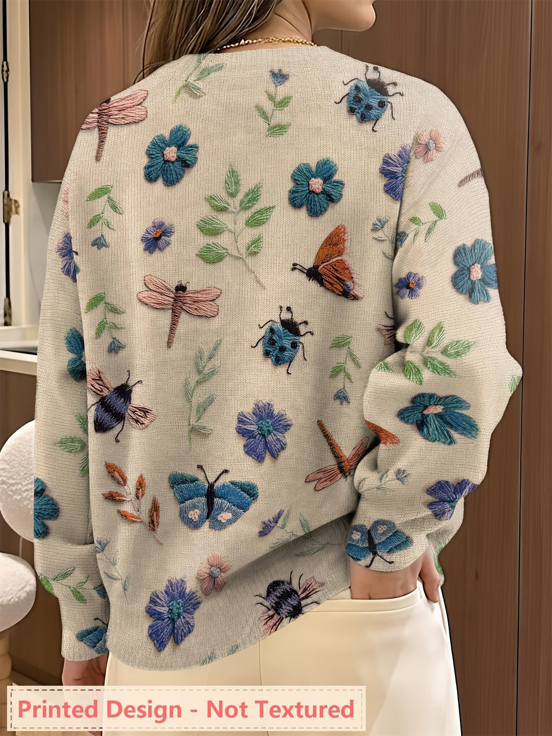 Elsie | Botanisk Print Crewneck Sweater