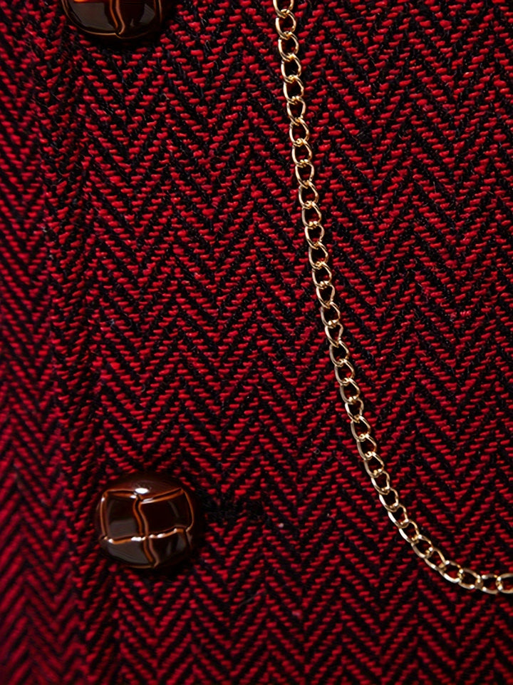 Edmund | Herringbone Enkeltknappet Vest