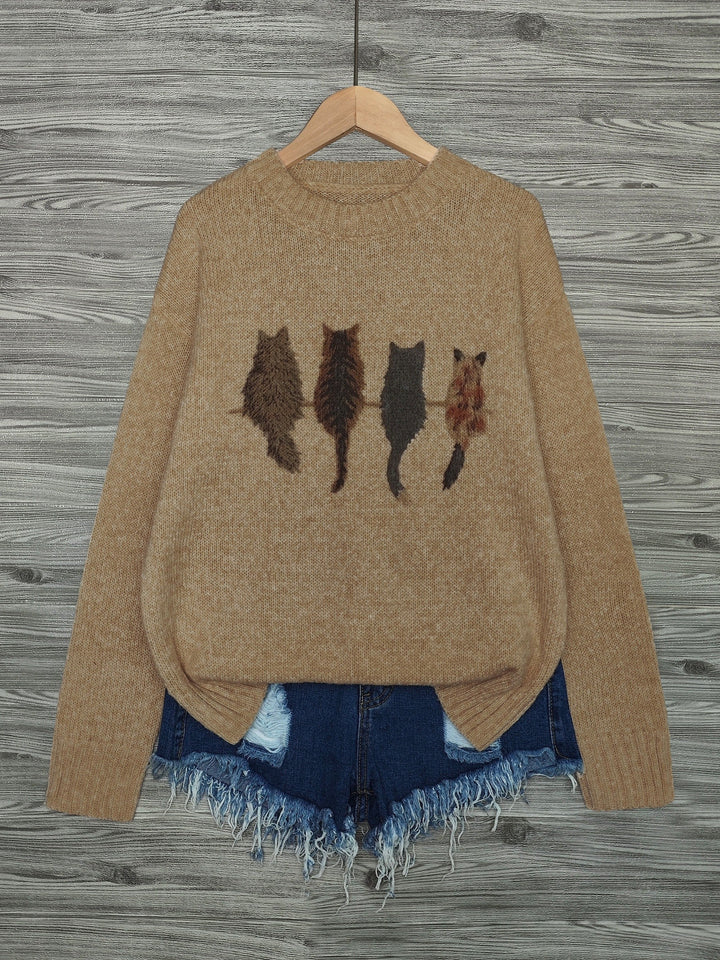 Tamara | Cozy Kat-Print Sweater