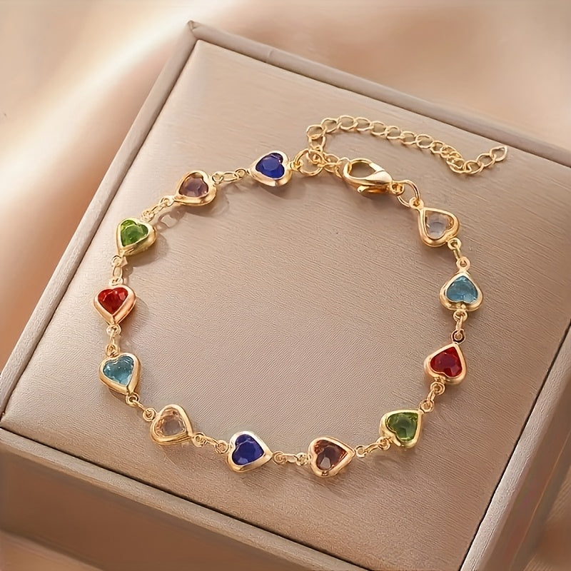 Gail | Stilfuld multicolor hjerteformet armbånd