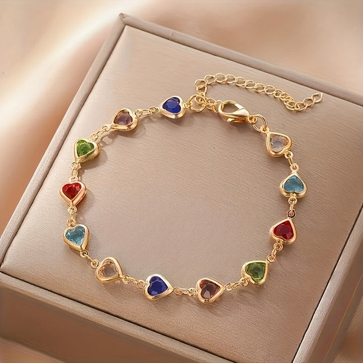 Gail | Stilfuld multicolor hjerteformet armbånd