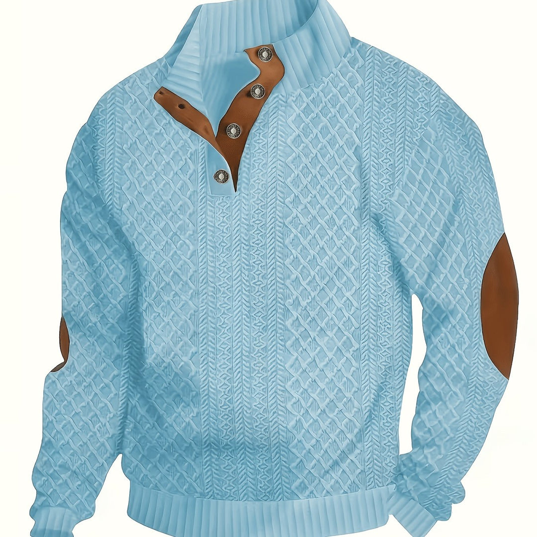 Ronan | Ståkrave Knap Henley Sweater