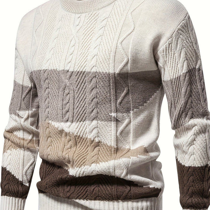 Simon | Tekstureret Farveblok Sweater