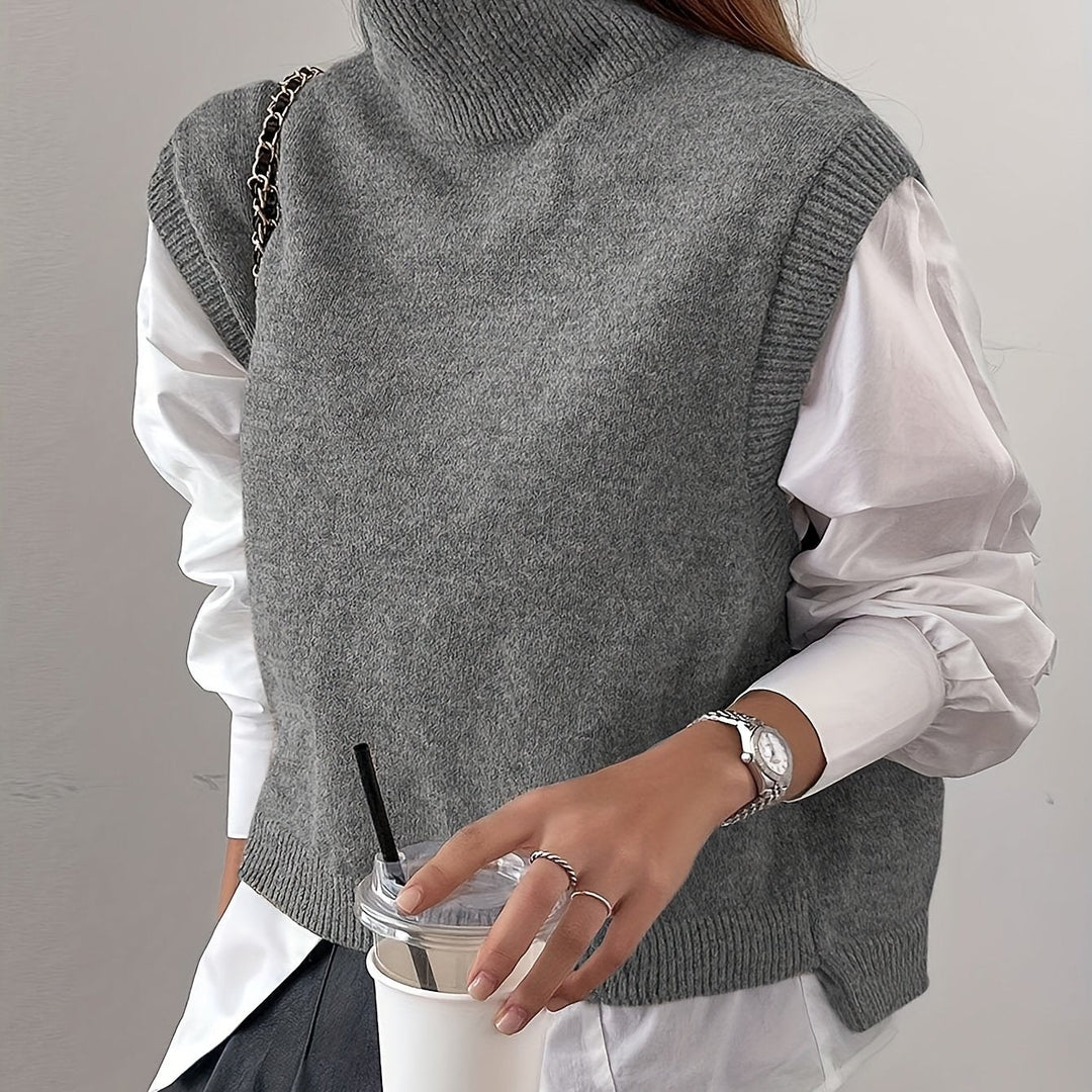 Farrah | Højhalset Sweater Vest