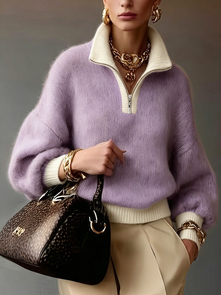 Cecily | Afslappet Halv-Zip Sweater